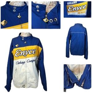 Vintage Y2K Enyce Clothing Company Men's Racing Team blue yellow Jacket size XXL